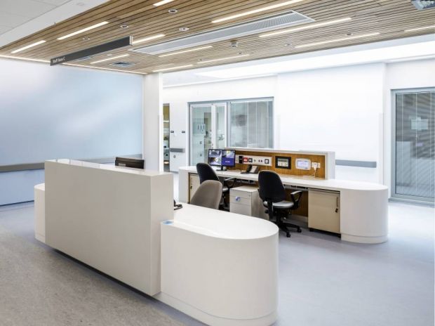 Omagh Hospital Primary Care Complex Nurse Station Todd Architects C Chris Hill Photography